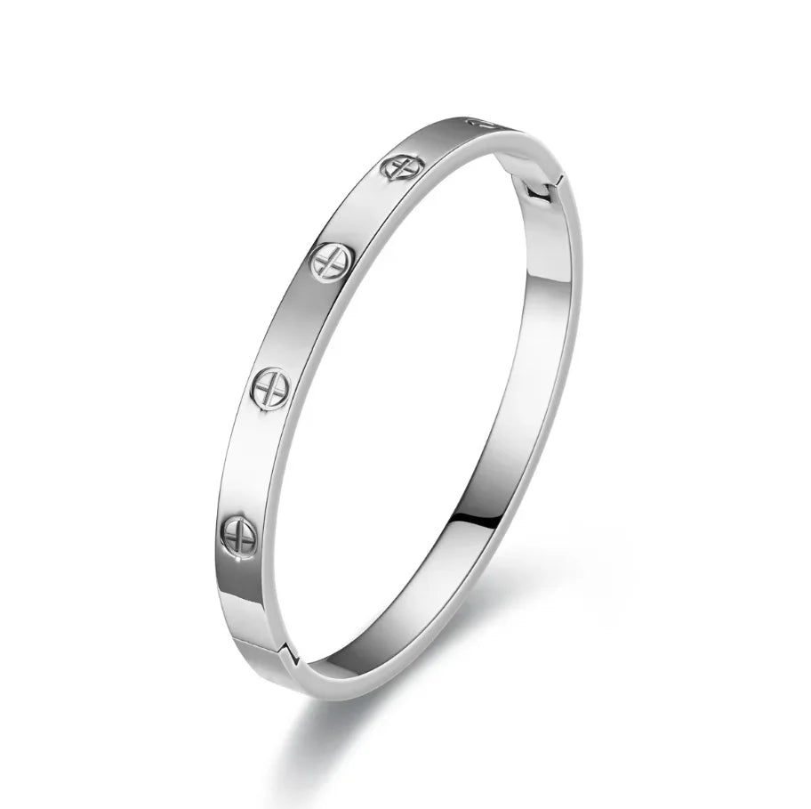 Pulseira Aura — Cruz Delicada Banhada a Ouro e Prata