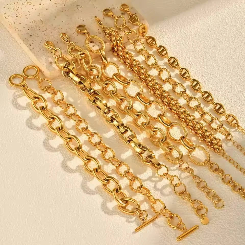 Pulseira Vênus — Elos Marcantes Banhados a Ouro /Prata