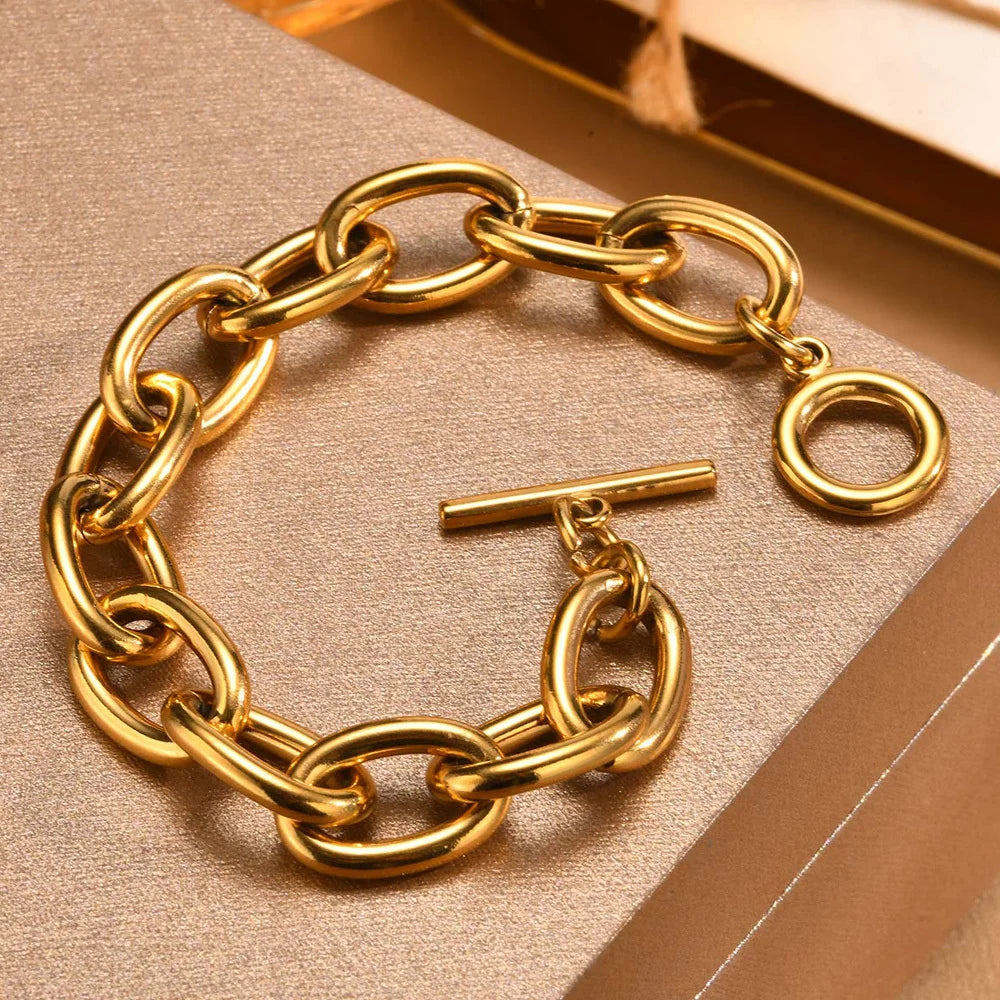Pulseira Vênus — Elos Marcantes Banhados a Ouro /Prata