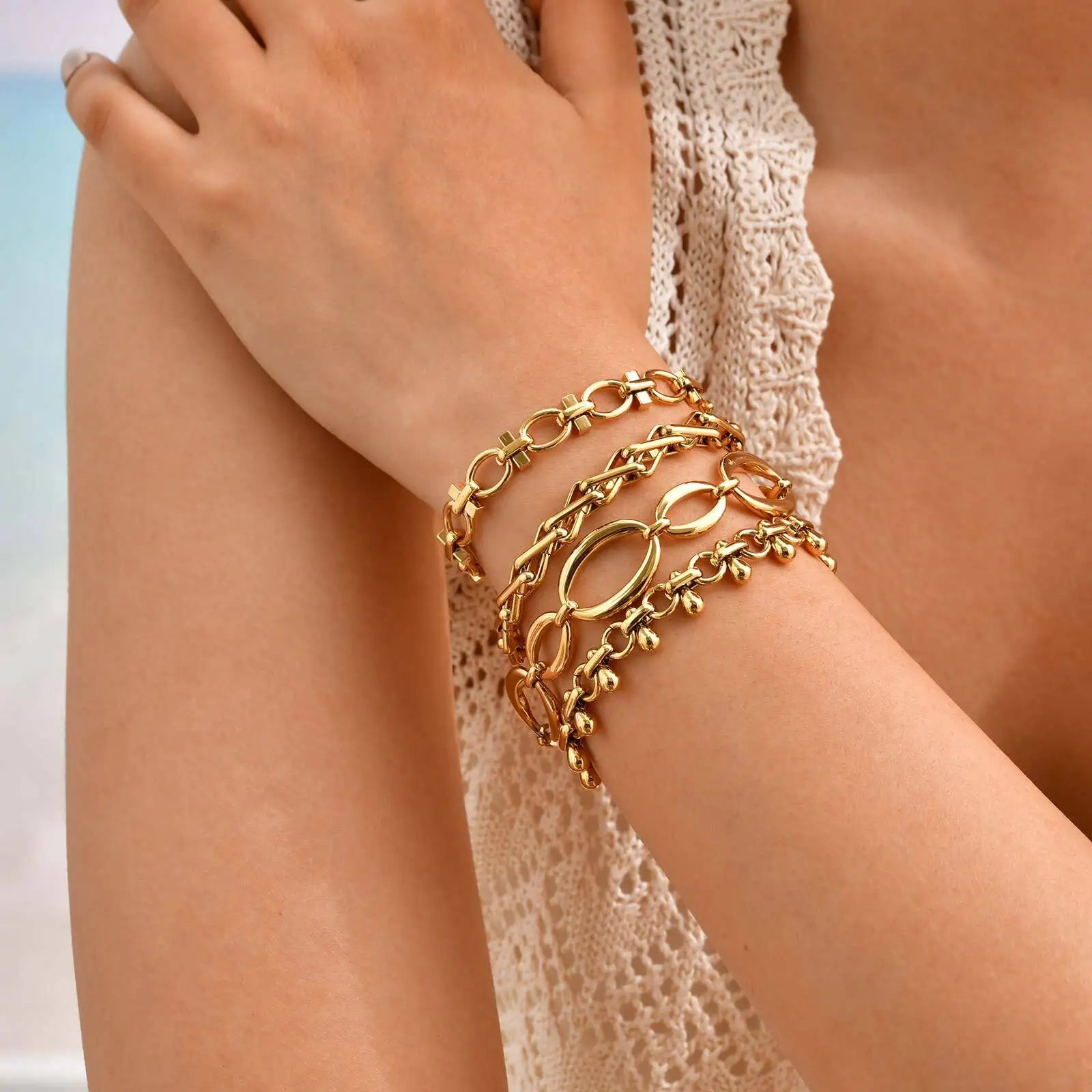 Pulseira Vênus — Elos Marcantes Banhados a Ouro /Prata